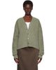 TONYWACK TONYWACK Greem Brushed Mohair V-neck Cardigan - 1
