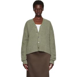 TONYWACK TONYWACK Greem Brushed Mohair V-neck Cardigan