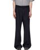 TONYWACK TONYWACK Navy Pinstriped Wool Belted Trousers - 1