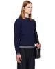TONYWACK TONYWACK Navy Wool & Silk Layered Sweater - 2