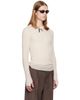 TONYWACK TONYWACK Off-White Sheer Wool Ribbed Knit Sweater - 2