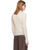 TONYWACK TONYWACK Off-White Sheer Wool Ribbed Knit Sweater - 3