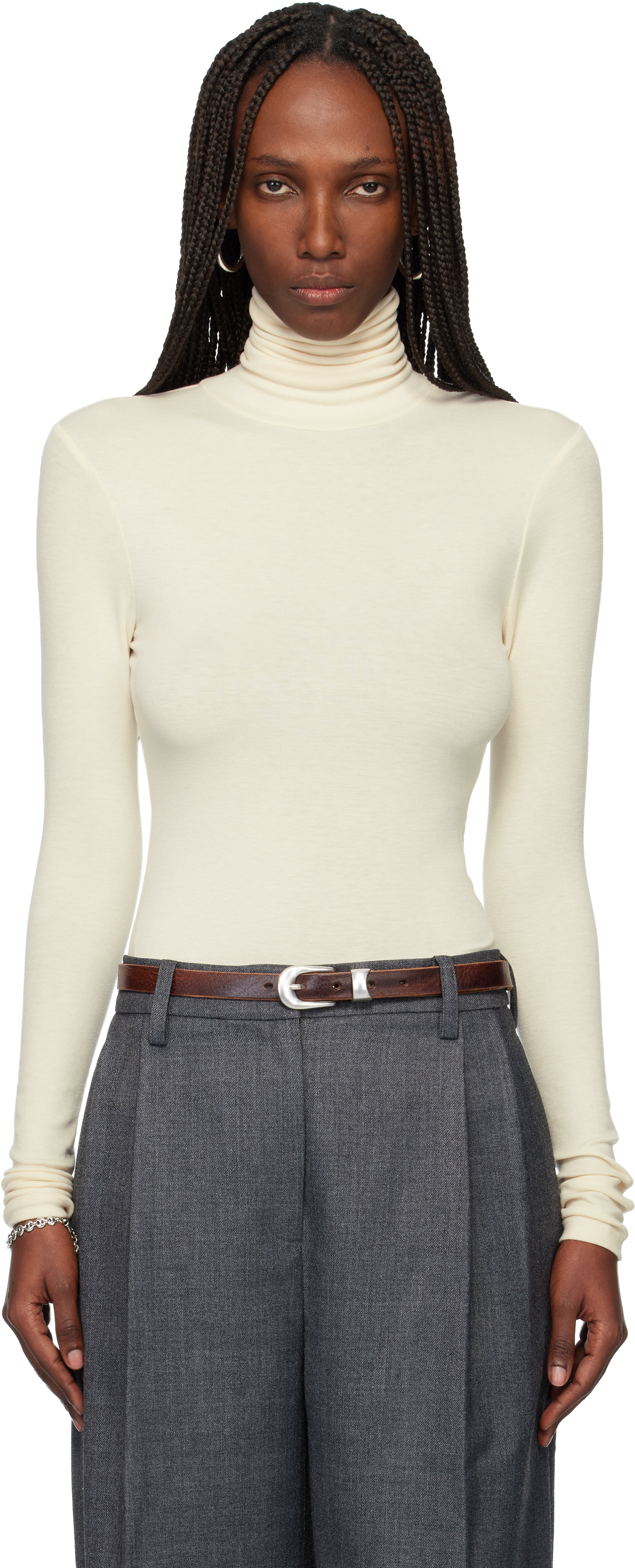 TONYWACK - Off-White Slim-Fit Turtleneck