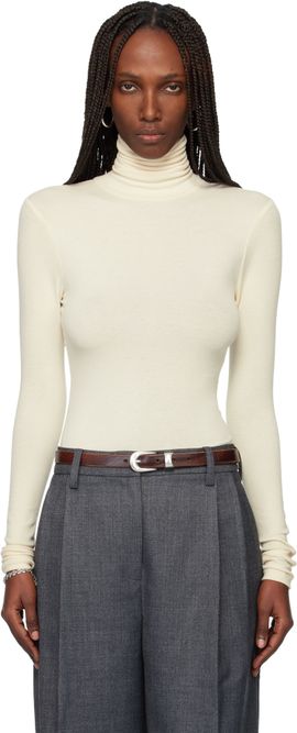 TONYWACK TONYWACK Off-White Slim-Fit Turtleneck
