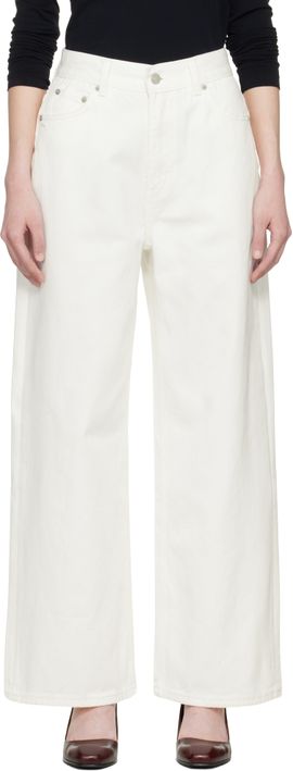 TONYWACK TONYWACK Off-White Wide-Leg Baggy Denim Jeans