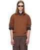 TONYWACK TONYWACK Tan Brushed Shaggy Dog V-Neck Sweater - 1