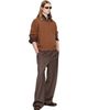 TONYWACK TONYWACK Tan Brushed Shaggy Dog V-Neck Sweater - 5