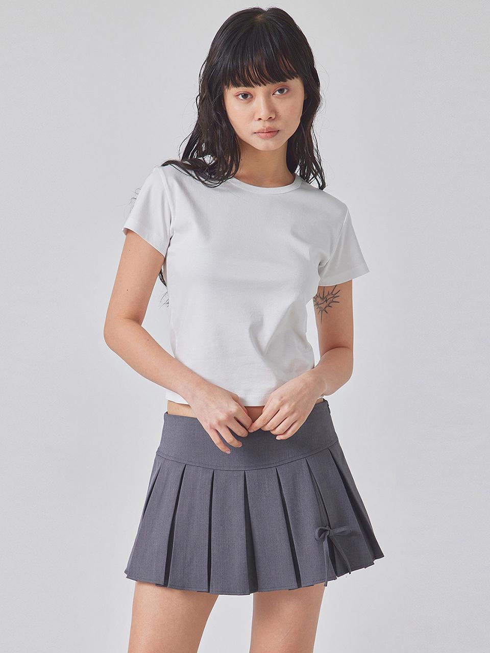 TOPGIRL BASIC SILKET T-SHIRT_T416TP101(WH)