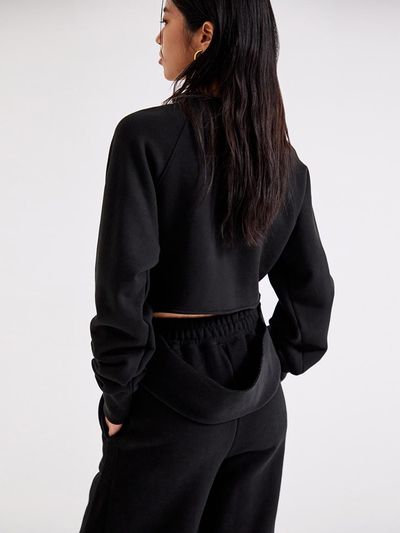 TOPGIRL CUTOUT BACK SWEATSHIRT_T226TP127(BK)