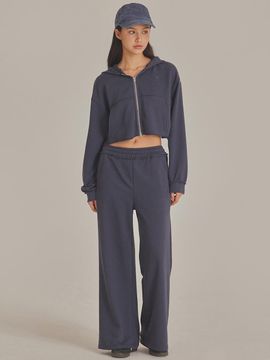 TOPGIRL Cutting Edge Cropped Distressed Zip-up Hoodie Pants Set (T423OT804)