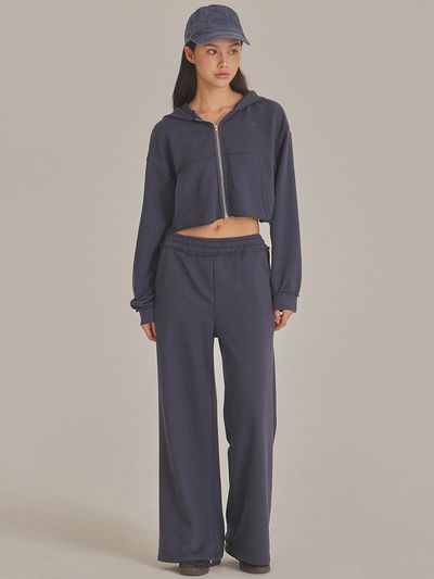 TOPGIRL Cutting Edge Cropped Distressed Zip-up Hoodie Pants Set (T423OT804)