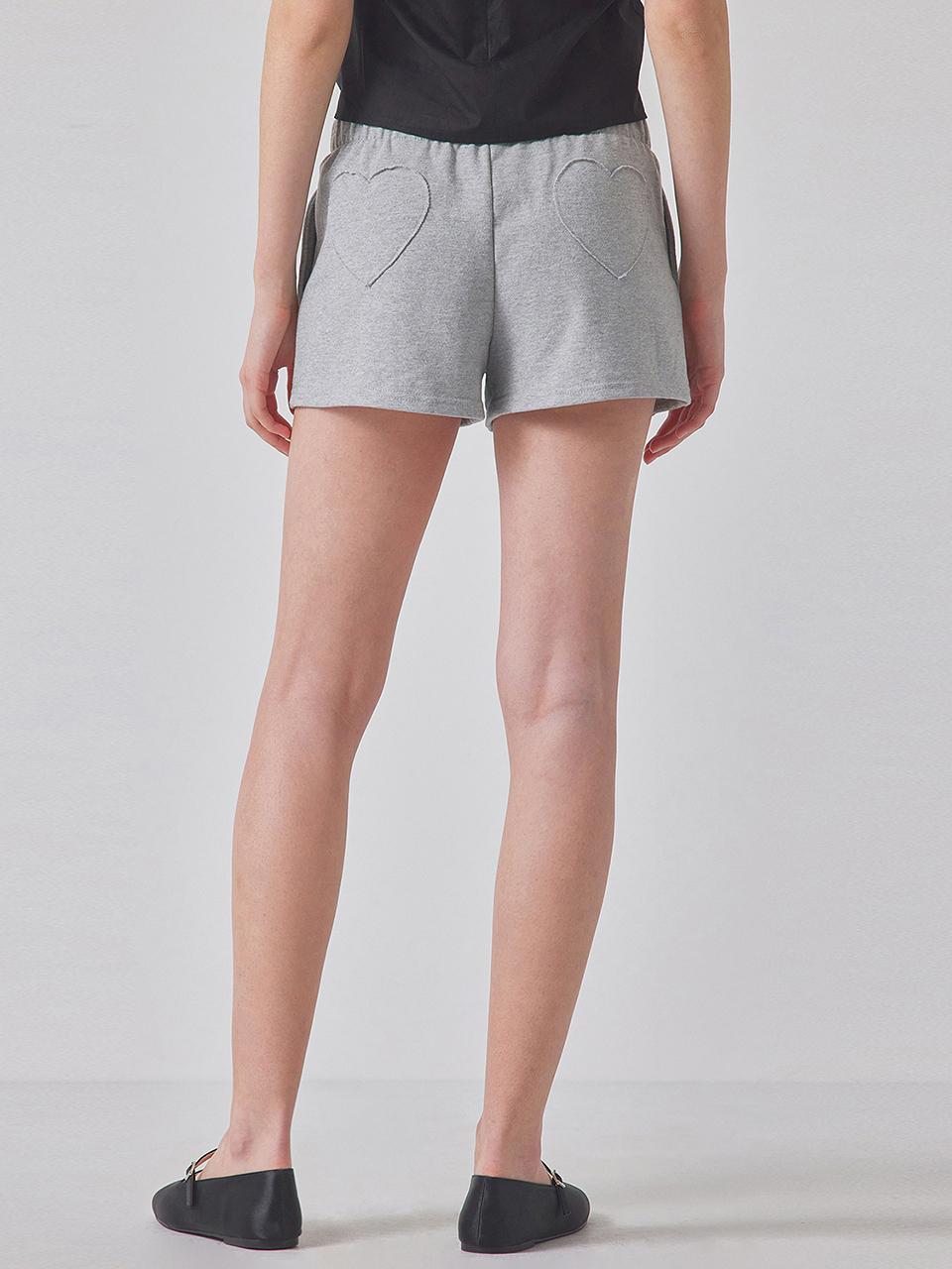 TOPGIRL HEART PATCH SHORTS_T416BT701(MG)