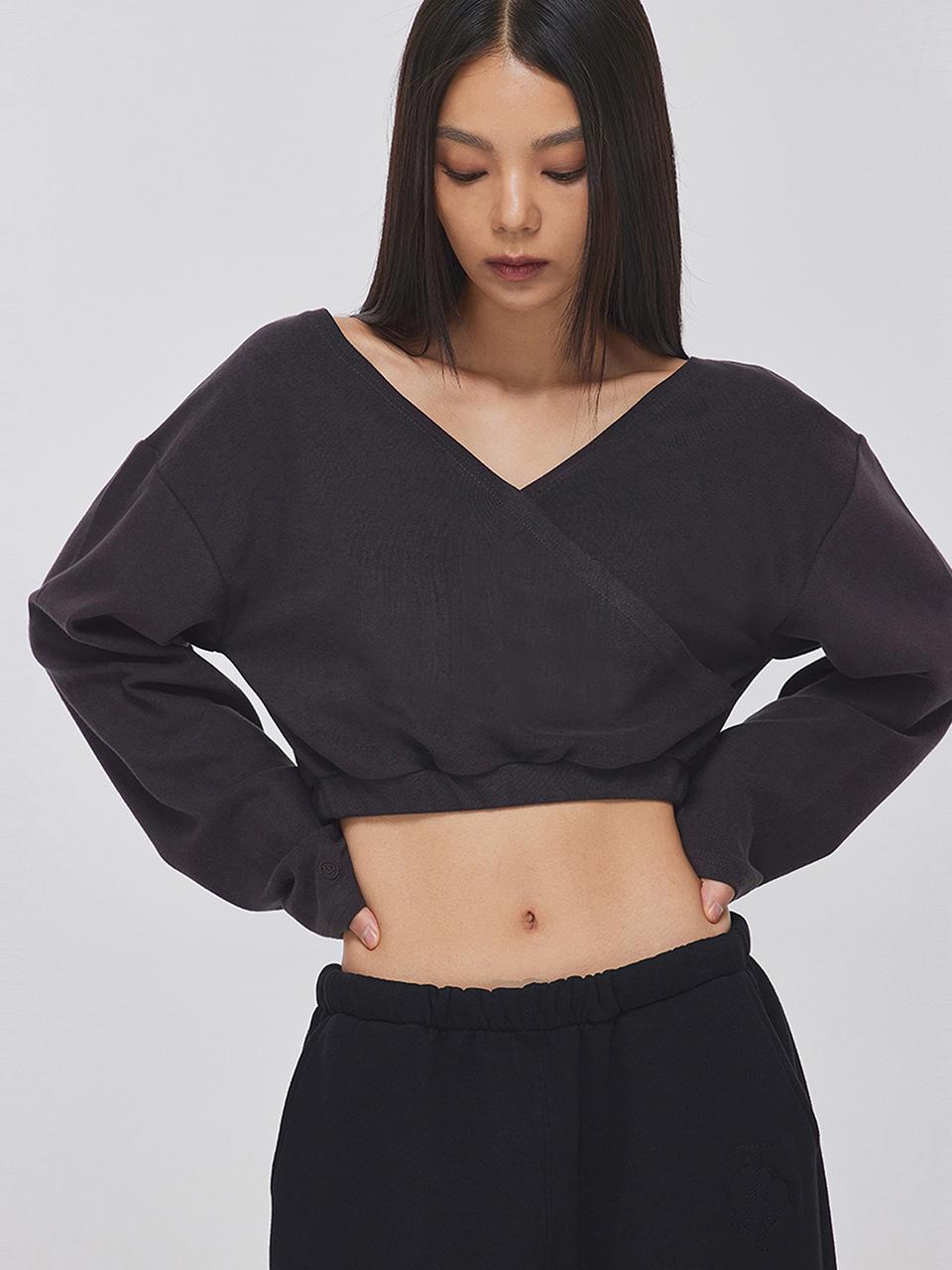 TOPGIRL HIDDEN CLOSURE OVERLAPPED TOP_T326TP111(CG)