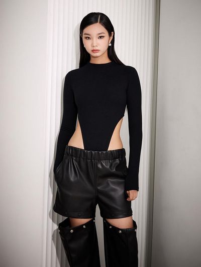 TOPGIRL HIGH CUT BODYSUIT_T226BS302(BK)