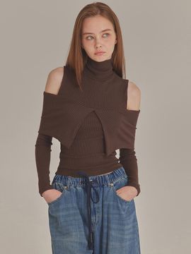 TOPGIRL High Neck Sailor Cut-Out Ribbed Top (T426TP106)