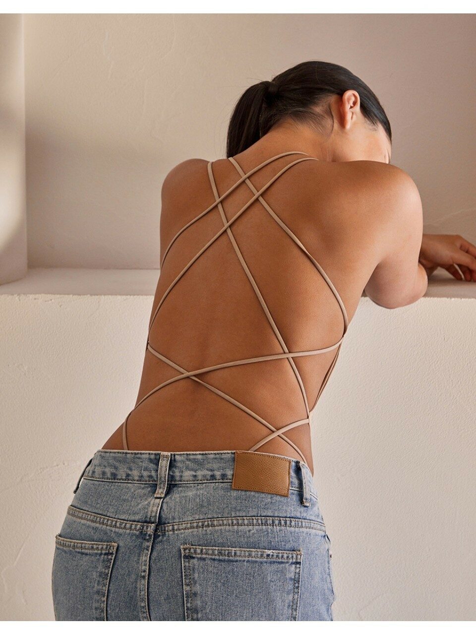 TOPGIRL Lace Up Pull Over Bodysuit_4 Colors