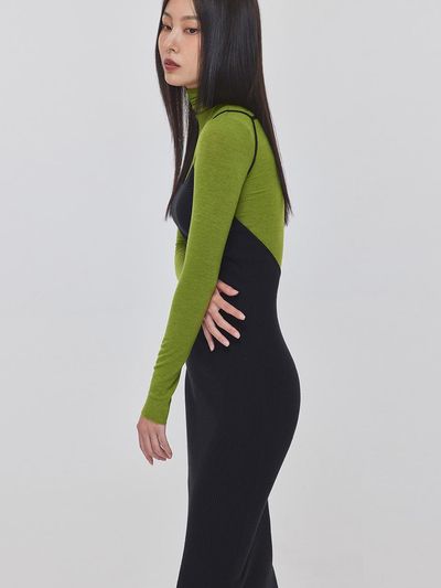 TOPGIRL OPEN BACK STRING KNIT DRESS_T226DS500(BK)