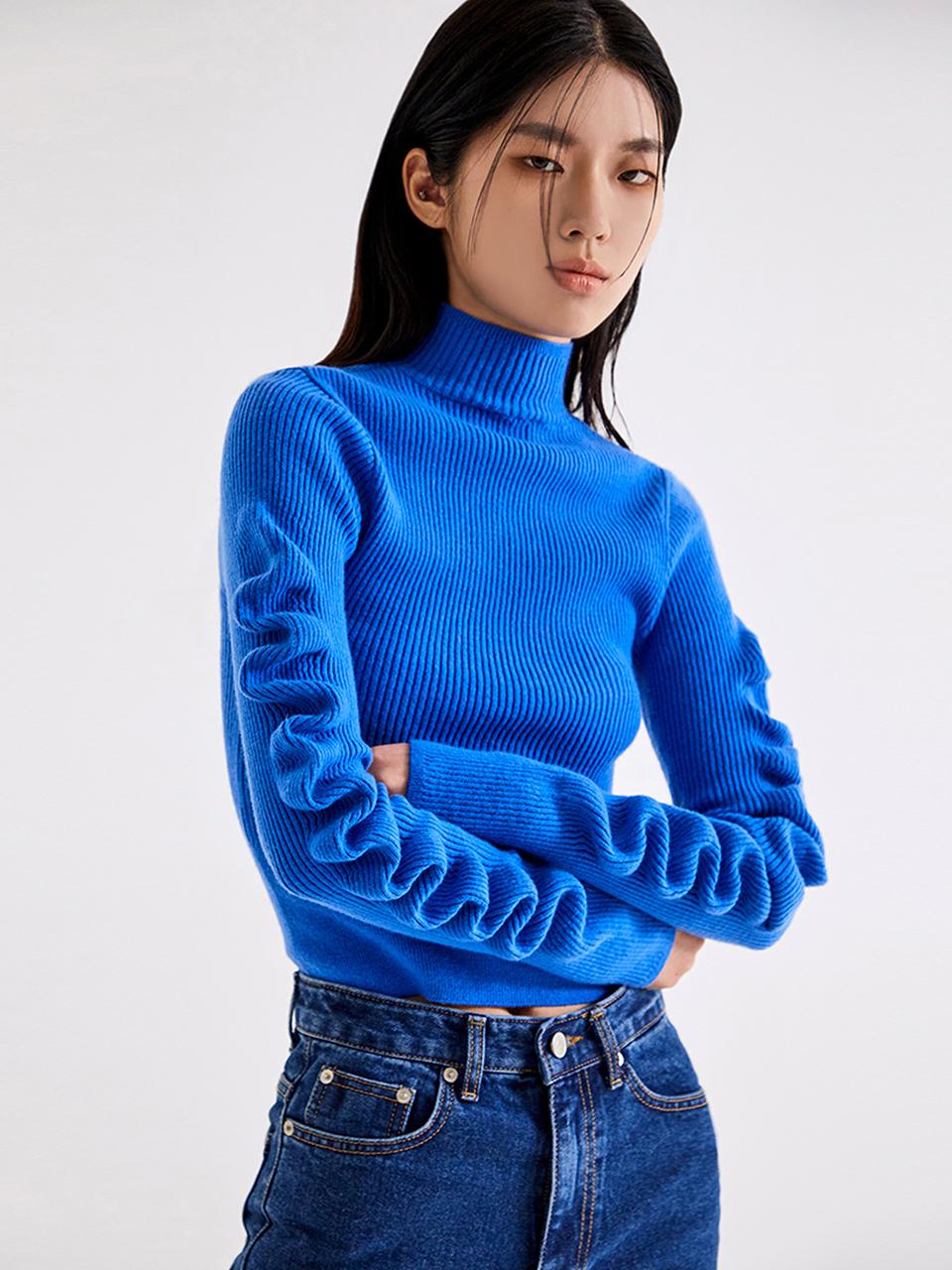 TOPGIRL SIGNATURE WAVY SLEEVE KNIT TOP _T226TP125(VB)