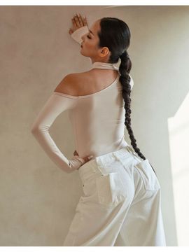 TOPGIRL Soft Skin Open Shoulder Bodysuit_3 Colors