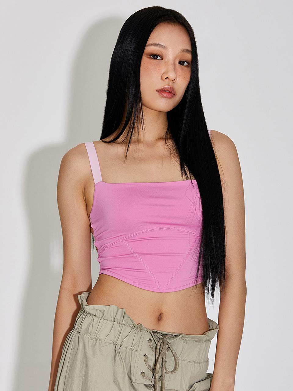 TOPGIRL TG ELASTIC BACK WITH STITCH DETAIL CROP TOP_T316TP