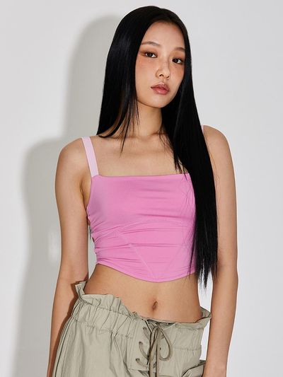 TOPGIRL TG ELASTIC BACK WITH STITCH DETAIL CROP TOP_T316TP