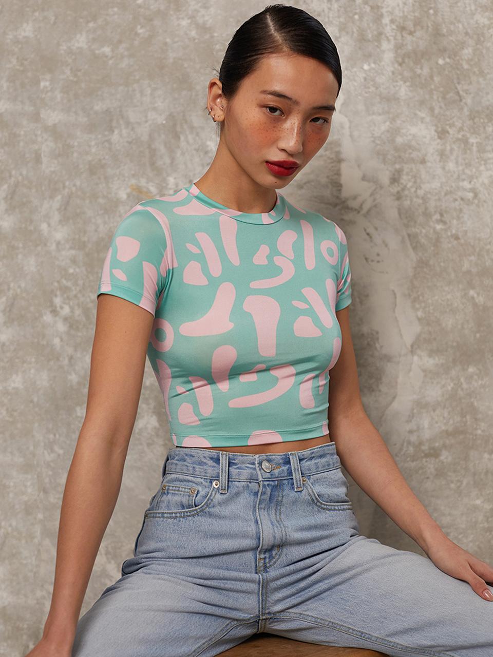 TOPGIRL TG LETTER PRINT CROP TOP_T316TP101(LR)