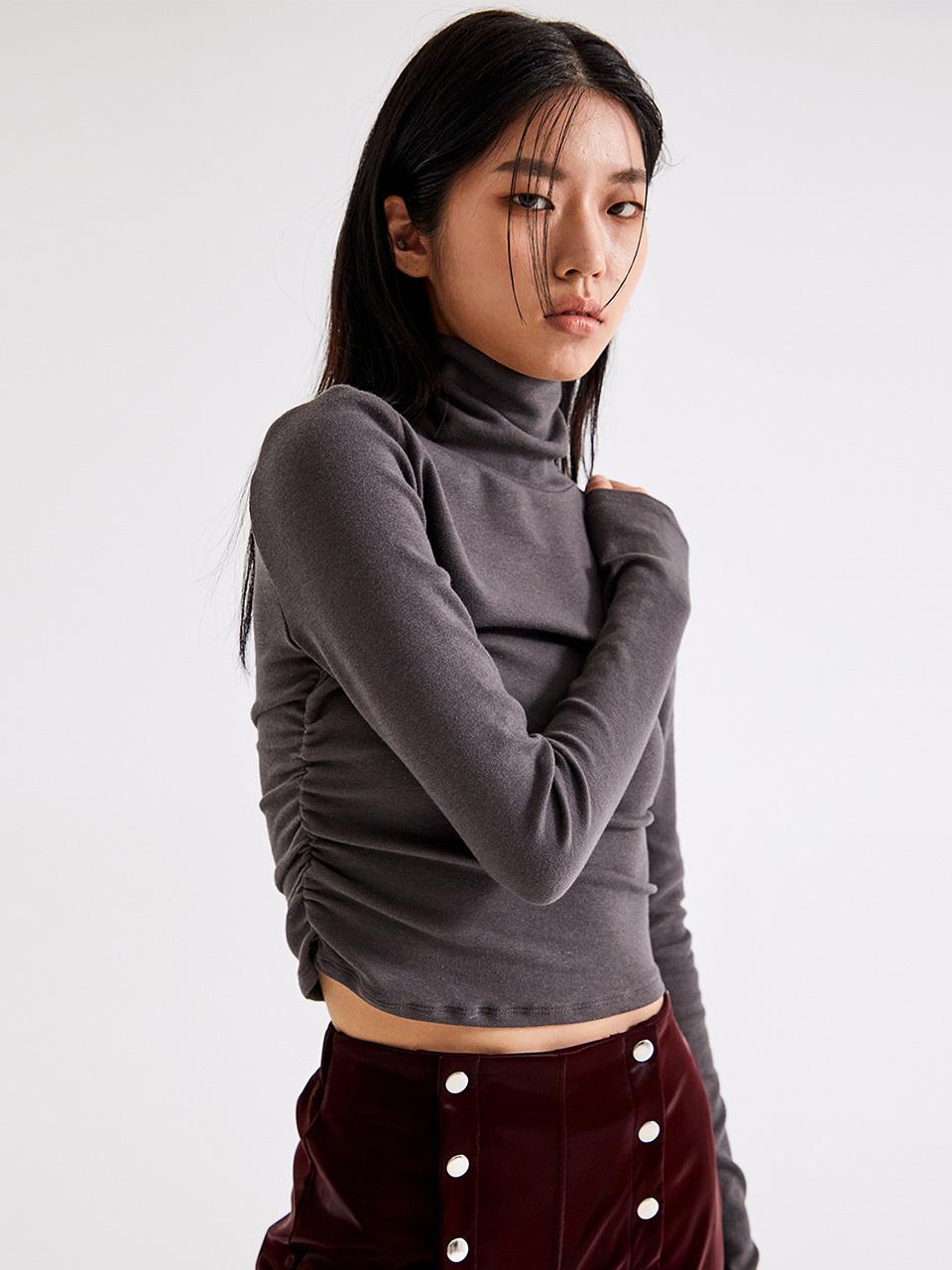 TOPGIRL WINKLE POINT OVER NECK LONG SLEEVE TOP_T226TP140(D