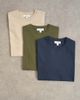 Topman Topman 3 pack classic fit t-shirt in navy, khaki and stone-MULTI - 1