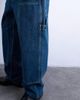 Topman Topman baggy carpenter jeans in mid wash-Blue - 4
