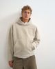 Topman Topman boxy fit brushed borg hoodie in stone-Neutral - 1