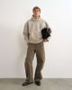 Topman Topman boxy fit brushed borg hoodie in stone-Neutral - 2