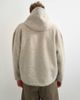 Topman Topman boxy fit brushed borg hoodie in stone-Neutral - 3