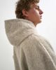 Topman Topman boxy fit brushed borg hoodie in stone-Neutral - 4