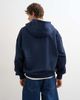 Topman Topman boxy fit hoodie with front NY chenille patch in navy - 3
