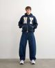 Topman Topman boxy fit hoodie with front NY chenille patch in navy - 4