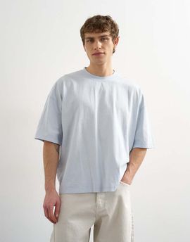 Topman Topman boxy fit t-shirt in washed blue