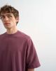 Topman Topman boxy fit T-shirt in washed burgundy-Red - 1