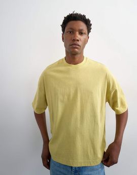 Topman Topman boxy fit T-shirt in washed yellow