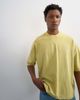 Topman Topman boxy fit T-shirt in washed yellow - 4