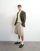 Topman Topman classic fit crochet striped polo in ecru-Green - 2