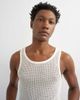 Topman Topman classic fit crochet tank top in ecru-White - 4