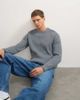 Topman Topman classic fit fisherman knit sweater in gray - 1