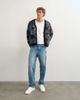 Topman Topman classic fit fluffy floral cardigan in navy - 4