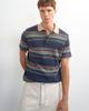 Topman Topman classic fit jersey striped polo shirt in navy-Multi - 1