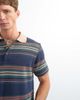 Topman Topman classic fit jersey striped polo shirt in navy-Multi - 3