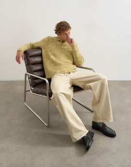 Topman Topman classic fit knitted twist polo in light green