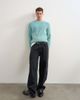 Topman Topman classic fit plaited fisherman knit sweater in teal-Green - 2