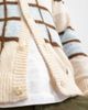 Topman Topman classic fit sheer knit cardigan with check in ecru-White - 4