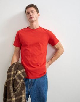 Topman Topman classic fit t-shirt in red
