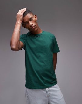 Topman Topman classic fit t-shirt in sporty green